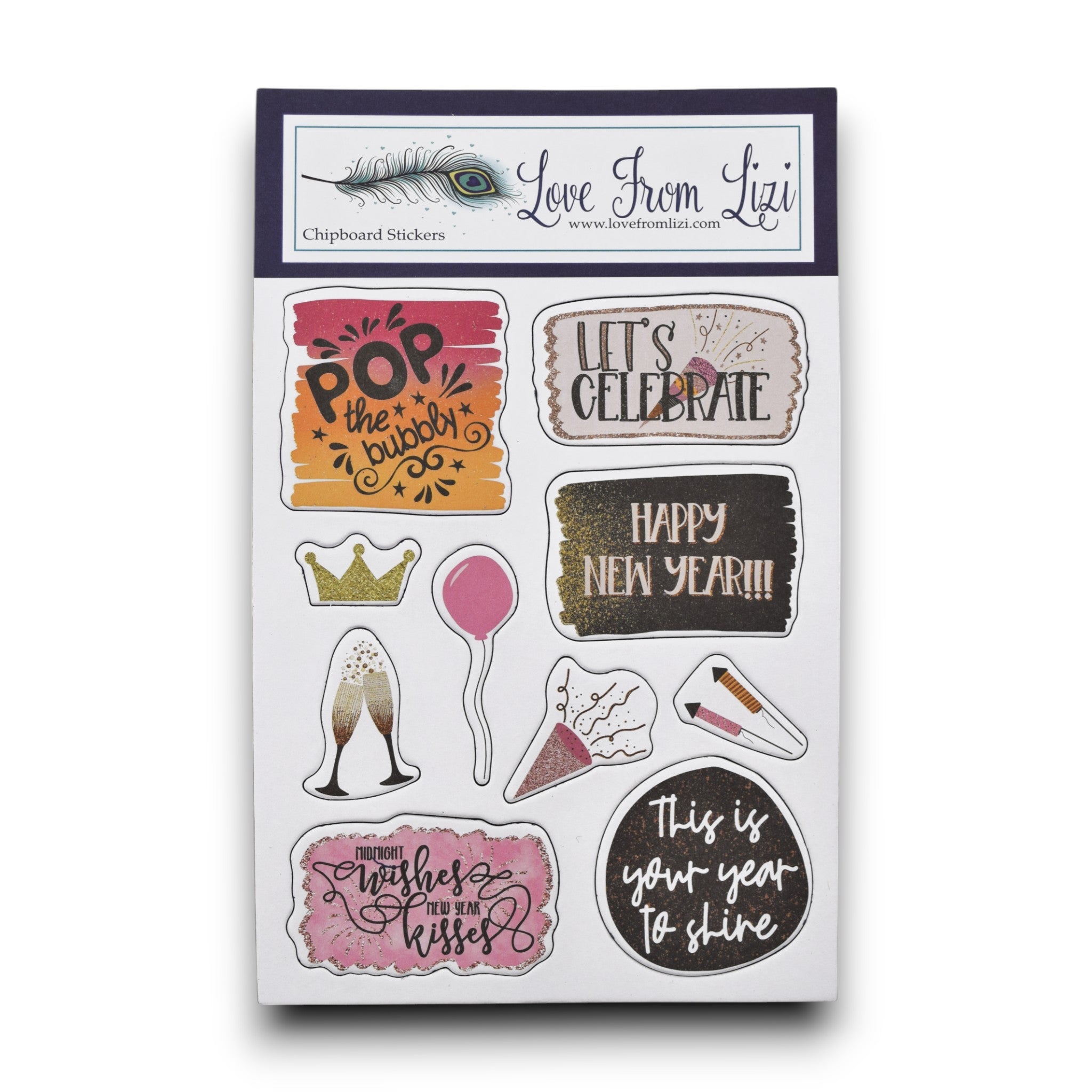 Party Time - Chipboard Stickers
